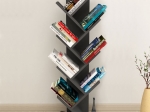 ΒΙΒΛΙΟΘΗΚΗ ΜΕΛΑΜΙΝΗΣ MILTON MEGAPAP ΧΡΩΜΑ ΑΝΘΡΑΚΙ 44X22X121ΕΚ.