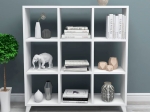 ΒΙΒΛΙΟΘΗΚΗ ΜΕΛΑΜΙΝΗΣ SAUL MEGAPAP ΧΡΩΜΑ ΛΕΥΚΟ 88,2X20X88,2ΕΚ.