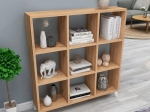 ΒΙΒΛΙΟΘΗΚΗ ΜΕΛΑΜΙΝΗΣ SAUL MEGAPAP ΧΡΩΜΑ PINE OAK 88,2X20X88,2ΕΚ.