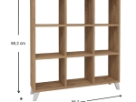 ΒΙΒΛΙΟΘΗΚΗ ΜΕΛΑΜΙΝΗΣ SAUL MEGAPAP ΧΡΩΜΑ PINE OAK 88,2X20X88,2ΕΚ.