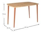 ΓΡΑΦΕΙΟ - ΤΡΑΠΕΖΙ ΜΕΛΑΜΙΝΗΣ DEINA MEGAPAP ΧΡΩΜΑ PINE OAK 105X60X72ΕΚ.