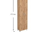 ΝΤΟΥΛΑΠΑ - ΠΑΠΟΥΤΣΟΘΗΚΗ ΜΕΛΑΜΙΝΗΣ LILLY MEGAPAP ΧΡΩΜΑ PINE OAK 49X32X178ΕΚ.