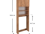 ΕΠΙΠΛΟ ΠΛΥΝΤΗΡΙΟΥ RAMSEY MEGAPAP ΑΠΟ ΜΕΛΑΜΙΝΗ ΧΡΩΜΑ PINE OAK 65X27X190,6ΕΚ.