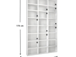 ΒΙΒΛΙΟΘΗΚΗ ΜΕΛΑΜΙΝΗΣ FYODOR MEGAPAP ΧΡΩΜΑ ΛΕΥΚΟ 102X16X178ΕΚ.