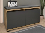 ΠΑΠΟΥΤΣΟΘΗΚΗ ΜΕΛΑΜΙΝΗΣ TWAIN MEGAPAP 8 ΖΕΥΓΩΝ ΧΡΩΜΑ SAPPHIRE OAK - ΑΝΘΡΑΚΙ 80X35X42ΕΚ.