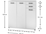 ΠΑΠΟΥΤΣΟΘΗΚΗ - ΝΤΟΥΛΑΠΙ POLLY MEGAPAP ΧΡΩΜΑ ΛΕΥΚΟ 108X35X108ΕΚ.