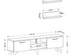 ΕΠΙΠΛΟ ΤΗΛΕΟΡΑΣΗΣ COLIN MEGAPAP ΧΡΩΜΑ ΛΕΥΚΟ - ΚΑΡΥΔΙ 150X30X40,6ΕΚ.