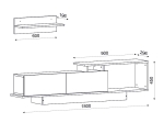 ΕΠΙΠΛΟ ΤΗΛΕΟΡΑΣΗΣ NOVARA MEGAPAP ΧΡΩΜΑ ΛΕΥΚΟ - ΚΑΡΥΔΙ 180X29,6X45ΕΚ.