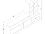 ΣΥΝΘΕΣΗ ΤΗΛΕΟΡΑΣΗΣ PESARO MEGAPAP ΧΡΩΜΑ ΛΕΥΚΟ 165X25X91,3ΕΚ.