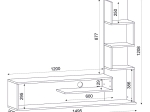 ΕΠΙΠΛΟ ΤΗΛΕΟΡΑΣΗΣ METENI MEGAPAP ΧΡΩΜΑ ΛΕΥΚΟ - CORDOBA 149,5X29,5X120ΕΚ.