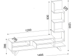 ΕΠΙΠΛΟ ΤΗΛΕΟΡΑΣΗΣ GRANADA MEGAPAP ΧΡΩΜΑ ΛΕΥΚΟ - CORDOBA 149,5X29,5X120ΕΚ.