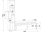 ΣΥΝΘΕΣΗ ΤΗΛΕΟΡΑΣΗΣ TULIP MEGAPAP ΧΡΩΜΑ ΛΕΥΚΟ 160X29,5X160ΕΚ.