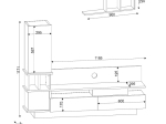 ΣΥΝΘΕΣΗ ΤΗΛΕΟΡΑΣΗΣ ALMERIA MEGAPAP ΧΡΩΜΑ ΛΕΥΚΟ - CORDOBA 149X29,5X117ΕΚ.