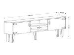 ΕΠΙΠΛΟ ΤΗΛΕΟΡΑΣΗΣ COSTA MEGAPAP ΧΡΩΜΑ VINTAGE PATIK - ΜΑΥΡΟ 180X29,5X49ΕΚ.