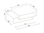 ΤΡΑΠΕΖΑΚΙ ΣΑΛΟΝΙΟΥ TAB MEGAPAP ΧΡΩΜΑ ΛΕΥΚΟ - CORDOBA 105X60X32ΕΚ.