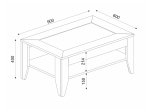 ΤΡΑΠΕΖΑΚΙ ΣΑΛΟΝΙΟΥ MADURA MEGAPAP ΧΡΩΜΑ SAPPHIRE OAK 90X60X40ΕΚ.