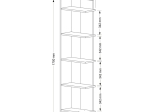 ΒΙΒΛΙΟΘΗΚΗ ΜΕΛΑΜΙΝΗΣ PERLA MEGAPAP ΧΡΩΜΑ ΛΕΥΚΟ 48X22X170ΕΚ.