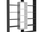 ΒΙΒΛΙΟΘΗΚΗ AMPLE MEGAPAP ΧΡΩΜΑ ΜΑΥΡΟ - ΛΕΥΚΟ 125X22X135,7ΕΚ.