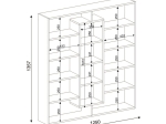 ΒΙΒΛΙΟΘΗΚΗ AMPLE MEGAPAP ΧΡΩΜΑ ΜΑΥΡΟ - ΛΕΥΚΟ 125X22X135,7ΕΚ.