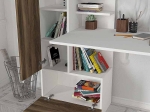 ΓΡΑΦΕΙΟ ΕΡΓΑΣΙΑΣ DOMINGO MEGAPAP ΧΡΩΜΑ ΛΕΥΚΟ - ΚΑΡΥΔΙ 149,5X60X120ΕΚ.