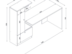ΓΡΑΦΕΙΟ ΕΡΓΑΣΙΑΣ DOMINGO MEGAPAP ΧΡΩΜΑ ΛΕΥΚΟ - ΚΑΡΥΔΙ 149,5X60X120ΕΚ.