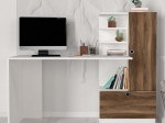 ΓΡΑΦΕΙΟ ΕΡΓΑΣΙΑΣ MERINO MEGAPAP ΧΡΩΜΑ ΛΕΥΚΟ - ΚΑΡΥΔΙ 149,5X61,8X120ΕΚ.