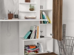 ΓΡΑΦΕΙΟ ΕΡΓΑΣΙΑΣ MERINO MEGAPAP ΧΡΩΜΑ ΛΕΥΚΟ - ΚΑΡΥΔΙ 149,5X61,8X120ΕΚ.
