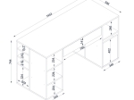 ΓΡΑΦΕΙΟ ΕΡΓΑΣΙΑΣ PONTUS MEGAPAP ΧΡΩΜΑ ΛΕΥΚΟ 145X60X74,4ΕΚ.