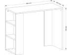 ΓΡΑΦΕΙΟ ΕΡΓΑΣΙΑΣ NETENIA MEGAPAP ΧΡΩΜΑ ΛΕΥΚΟ 90X40X74ΕΚ.