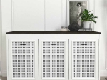 ΜΠΟΥΦΕΣ ΜΕΛΑΜΙΝΗΣ GALATEA MEGAPAP ΧΡΩΜΑ ΛΕΥΚΟ - ΜΑΥΡΟ REBAB 120X45X75ΕΚ.