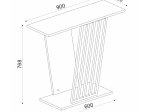 ΚΟΝΣΟΛΑ GRAVITY MEGAPAP ΧΡΩΜΑ ΜΑΥΡΟ ΕΦΕ ΜΑΡΜΑΡΟΥ - ΧΡΥΣΟ 90X29,6X76,8ΕΚ.
