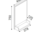 ΚΑΘΡΕΠΤΗΣ ΜΠΑΝΙΟΥ COSTA ΜEGAPAP ΧΡΩΜΑ ΜΑΥΡΟ 45X12X75ΕΚ.