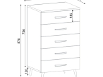ΣΥΡΤΑΡΙΕΡΑ ΜΕΛΑΜΙΝΗΣ CEMRE MEGAPAP ΧΡΩΜΑ ΛΕΥΚΟ 50X37,5X87,6ΕΚ.
