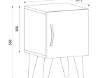 ΚΟΜΟΔΙΝΟ ΜΕΛΑΜΙΝΗΣ BELLINI MEGAPAP ΧΡΩΜΑ ΛΕΥΚΟ - ΚΑΡΥΔΙ 35X37X55ΕΚ.