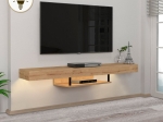 ΕΠΙΠΛΟ ΤΗΛΕΟΡΑΣΗΣ ΕΠΙΤΟΙΧΙΟ ALBARES MEGAPAP ΜΕ LED ΧΡΩΜΑ SAPPHIRE OAK 150X29,6X22ΕΚ.