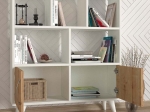 ΒΙΒΛΙΟΘΗΚΗ ΜΕΛΑΜΙΝΗΣ DONATI MEGAPAP ΧΡΩΜΑ ΛΕΥΚΟ - SAPPHIRE OAK 90X22X105ΕΚ.
