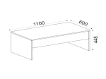 ΤΡΑΠΕΖΑΚΙ ΣΑΛΟΝΙΟΥ DEVON MEGAPAP ΜΕ ΣΕΡΒΙΤΟΡΟ ΧΡΩΜΑ SAPPHIRE OAK 110X60X44,8ΕΚ.