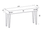 ΚΟΝΣΟΛΑ CENOVA MEGAPAP ΧΡΩΜΑ SAPPHIRE OAK 120X35X89,8ΕΚ.