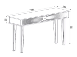 ΚΟΝΣΟΛΑ ΜΕΛΑΜΙΝΗΣ SANDIEGO MEGAPAP ΧΡΩΜΑ ΚΑΡΥΔΙ 120X35,5X90ΕΚ.
