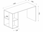 ΓΡΑΦΕΙΟ ΕΡΓΑΣΙΑΣ CORAL MEGAPAP ΧΡΩΜΑ ΛΕΥΚΟ - ΚΑΡΥΔΙ 140X60X75ΕΚ.