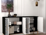 ΜΠΟΥΦΕΣ GRADEL MEGAPAP ΧΡΩΜΑ ΜΑΥΡΟ - ΑΣΠΡΟΜΑΥΡΟ 150X35X83,6ΕΚ.