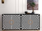 ΜΠΟΥΦΕΣ GRADEL MEGAPAP ΧΡΩΜΑ ΜΑΥΡΟ - ΑΣΠΡΟΜΑΥΡΟ 150X35X83,6ΕΚ.