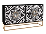 ΜΠΟΥΦΕΣ GRADEL MEGAPAP ΧΡΩΜΑ ΜΑΥΡΟ - ΑΣΠΡΟΜΑΥΡΟ 150X35X83,6ΕΚ.