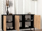 ΜΠΟΥΦΕΣ THEMIS MEGAPAP ΧΡΩΜΑ ΜΑΥΡΟ - SAPPHIRE OAK 150X35X83,6ΕΚ.