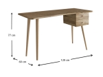 ΓΡΑΦΕΙΟ ΜΕΛΑΜΙΝΗΣ BALBINA MEGAPAP ΧΡΩΜΑ ATLANTIC PINE 120X60X77ΕΚ.