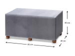 ΣΚΑΜΠΩ GENMA MEGAPAP ΥΦΑΣΜΑΤΙΝΟ ΧΡΩΜΑ ΓΚΡΙ 80X40X40ΕΚ.