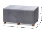 ΣΚΑΜΠΩ GENMA MEGAPAP ΥΦΑΣΜΑΤΙΝΟ ΧΡΩΜΑ ΓΚΡΙ 80X40X40ΕΚ.