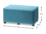 ΣΚΑΜΠΩ GENMA MEGAPAP ΥΦΑΣΜΑΤΙΝΟ ΧΡΩΜΑ ΜΠΛΕ 80X40X40ΕΚ.