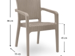 ΠΟΛΥΘΡΟΝΑ ΠΟΛΥΠΡΟΠΥΛΕΝΙΟΥ CLIO MEGAPAP RECYCLED ΧΡΩΜΑ CAPPUCCINO 57X55X86ΕΚ.