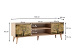 ΕΠΙΠΛΟ ΤΗΛΕΟΡΑΣΗΣ SOHO MEGAPAP ΑΠΟ ΜΕΛΑΜΙΝΗ ΧΡΩΜΑ SONOMA 140X40X50 ΕΚ.